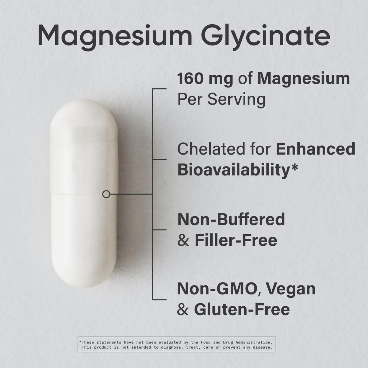 Emballage de Magnésium Glycinate de Sports Research avec 90 capsules