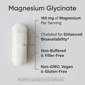 Emballage de Magnésium Glycinate de Sports Research avec 90 capsules