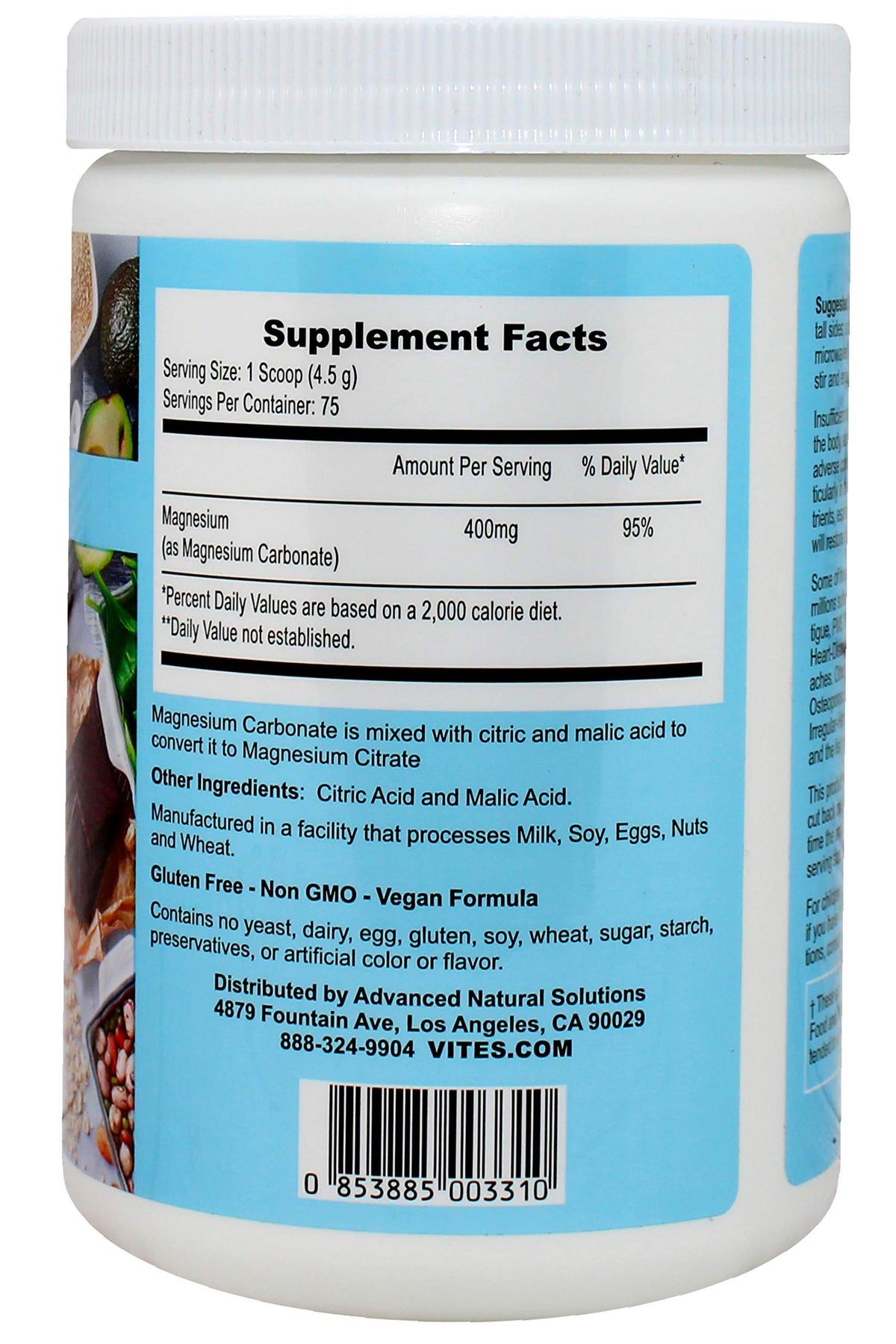 Emballage de Magnésium Suprême Peter's Choice 400 mg