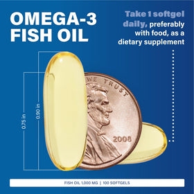 Emballage de MAJOR Omega-3 Huile de Poisson 1000mg