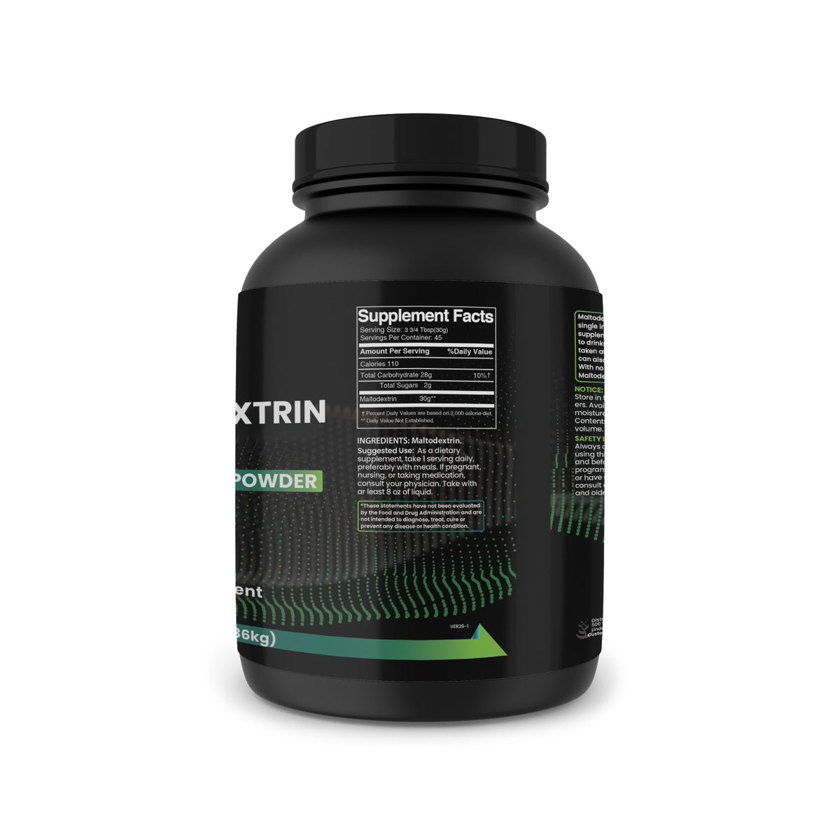 Emballage de Maltodextrine PURE ORIGINAL INGREDIENTS 1728g