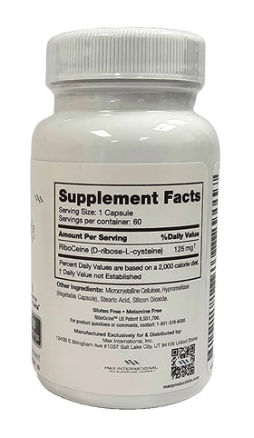 Emballage de Max International RiboCeine 60 capsules végétales