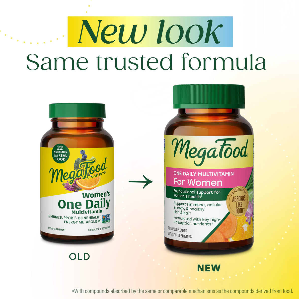 Emballage de MegaFood Multivitamine Femme 30 comprimés