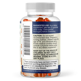 Emballage de Memory Gummies Nature's Nutrition avec informations nutritionnelles