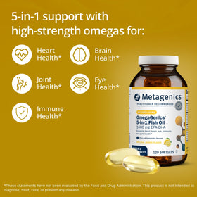 Emballage de Metagenics OmegaGenics Omega-3 1000mg EPA DHA