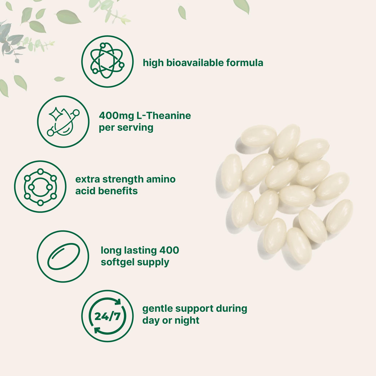 Emballage de Micro Ingredients L-Theanine 400mg