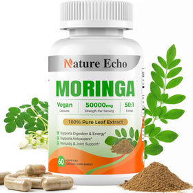 Emballage de Moringa Nature Echo avec information nutritionnelle
