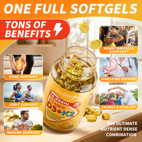 Emballage de Mulittea Vitamine D3 K2 10000 UI MK7