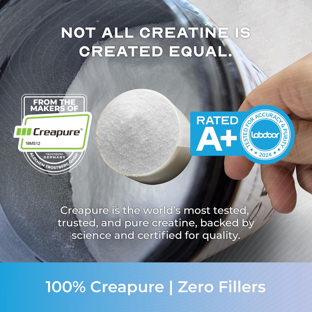 Emballage de Muscle Feast Creapure Poudre de Créatine Monohydrate 300g