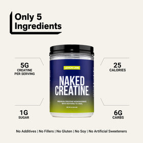 Emballage de NAKED Creatine Monohydrate Citron Lime 1000 g
