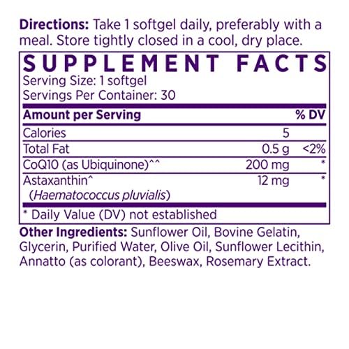 Emballage de NAOMI Astaxanthine et CoQ10 avec instructions