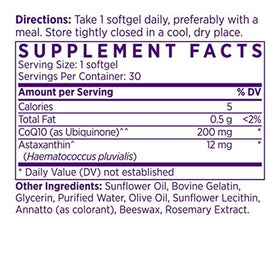 Emballage de NAOMI Astaxanthine et CoQ10 avec instructions