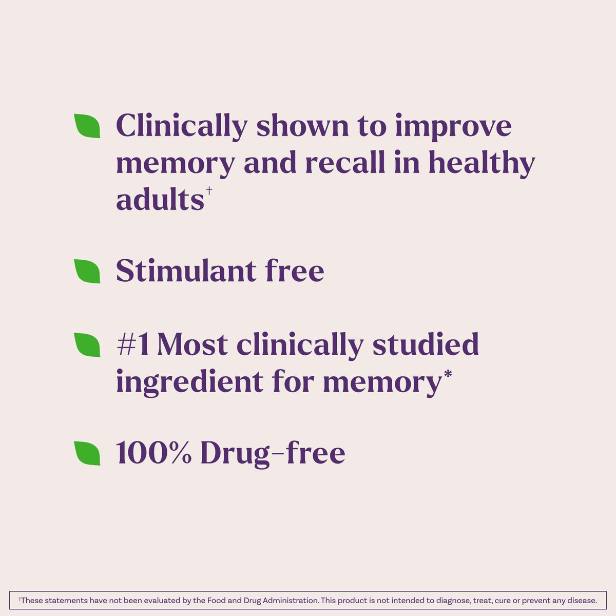 Emballage de Natrol Cognium Memory avec informations nutritionnelles