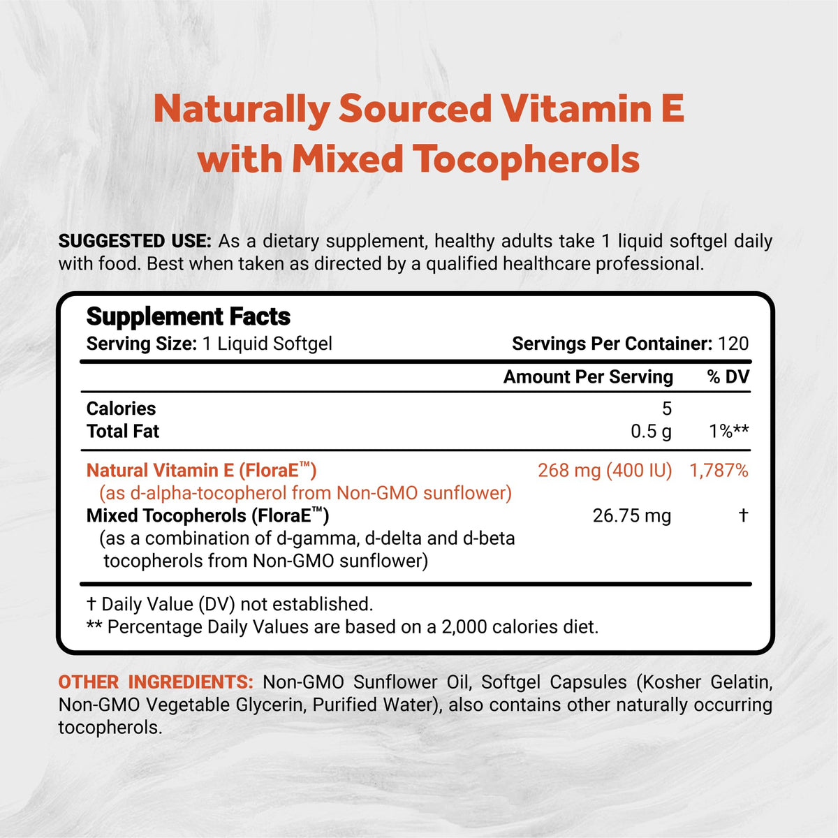 Emballage de Naturalis Vitamine E 268mg gélules molles