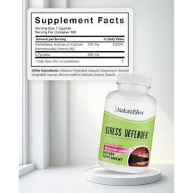Emballage de NaturalSlim Stress Defender avec gélules visibles