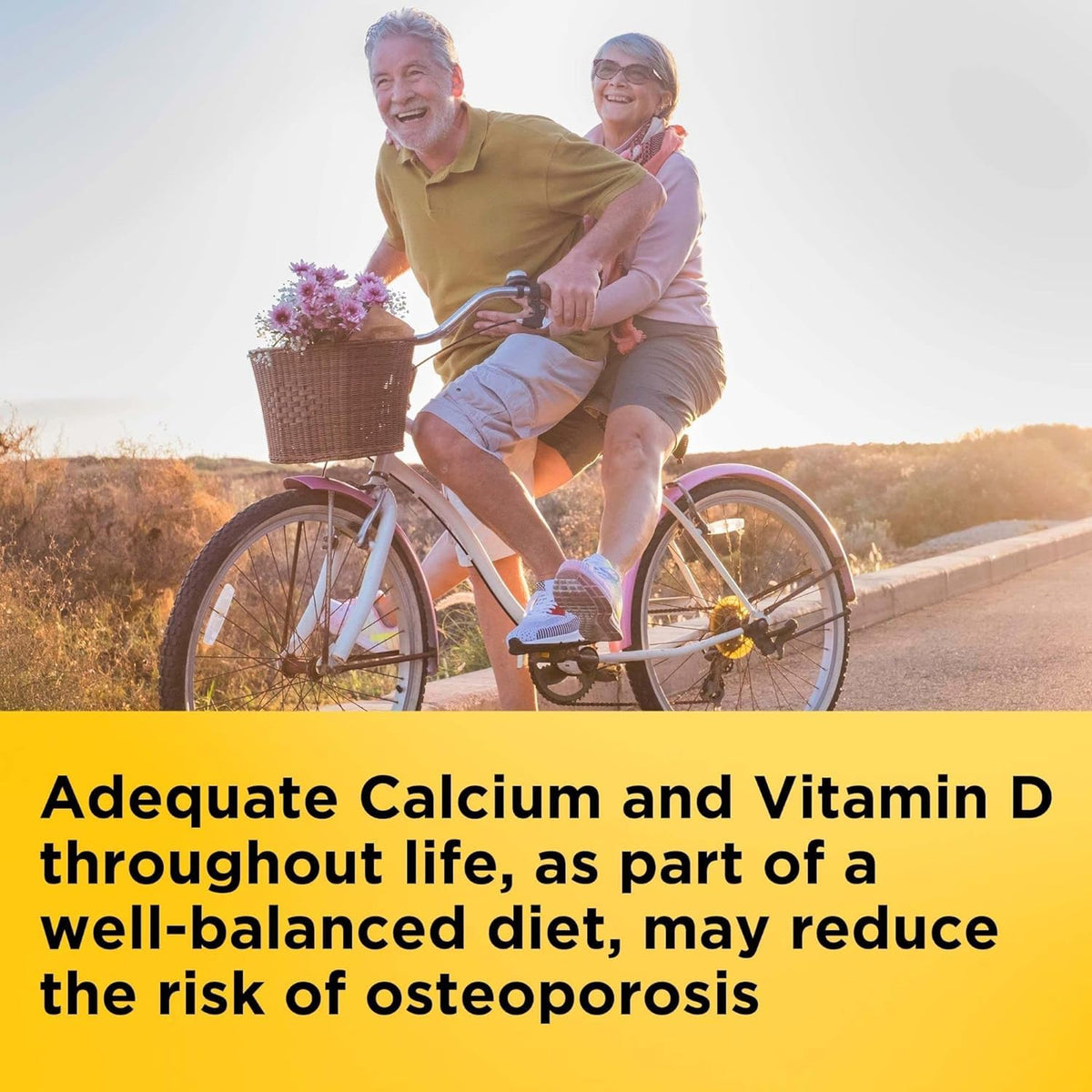 Emballage de Nature Made Calcium 600 mg avec Vitamine D, vue arrière