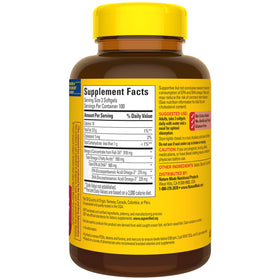 Emballage de Nature Made Omega 3 sur une surface plane