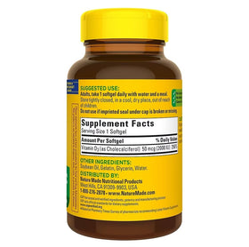Emballage de Nature Made Vitamine D3 2000 IU gélules souples