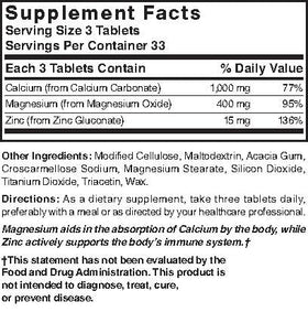 Emballage de Nature's Blend Calcium Magnésium Zinc