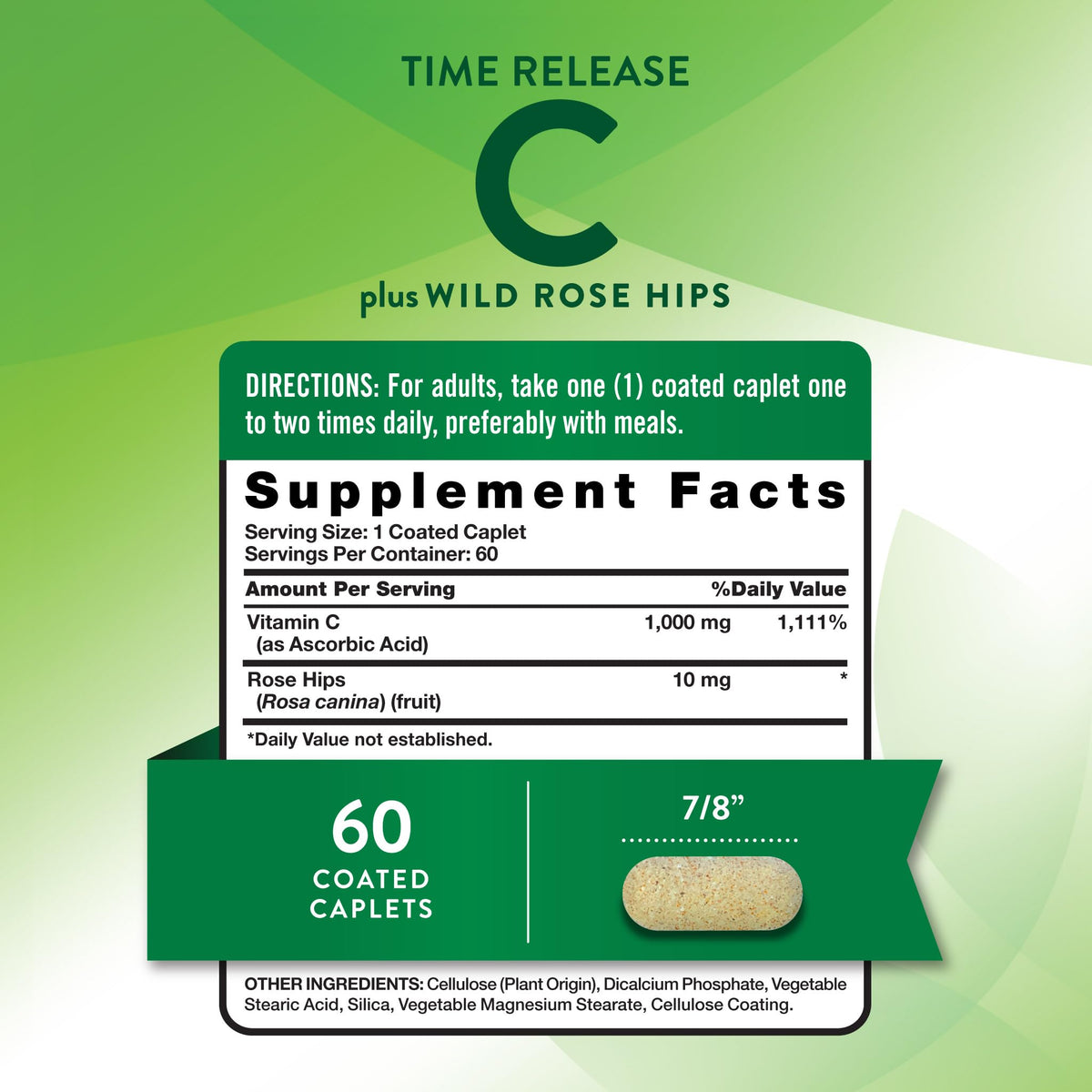 Emballage de Nature's Truth Vitamine C 1000mg, vue latérale