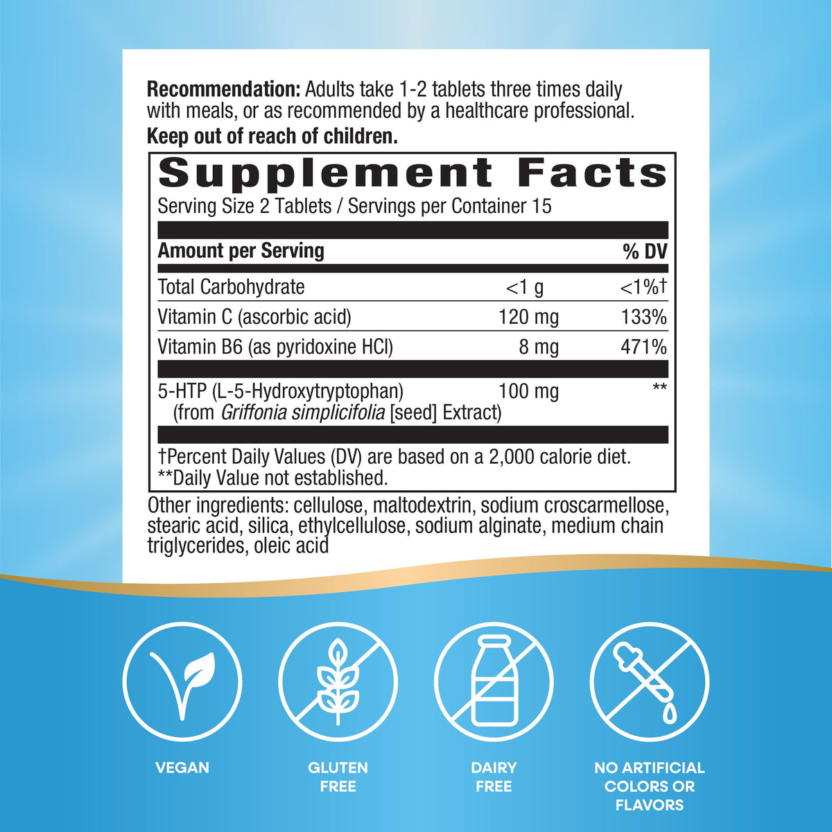 Emballage de Nature's Way 5-HTP 30 gélules