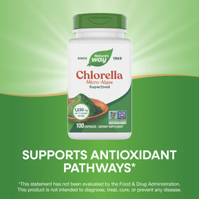 Emballage de Nature's Way Chlorella avec éclairage naturel