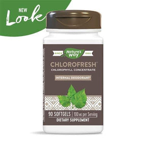 Emballage de Nature's Way Chlorofresh avec informations nutritionnelles
