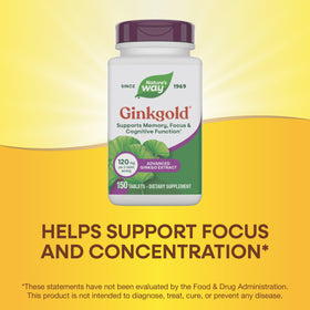 Emballage de Nature's Way Ginkgold avec étiquettes de qualité