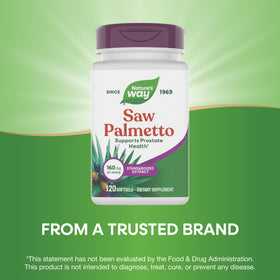 Emballage de Nature's Way Saw Palmetto Extrait Standardisé 160mg