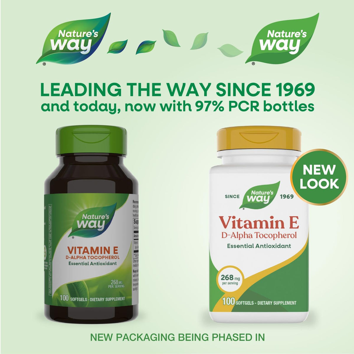 Emballage de Nature's Way Vitamine E D-Alpha Tocophérol 268 mg