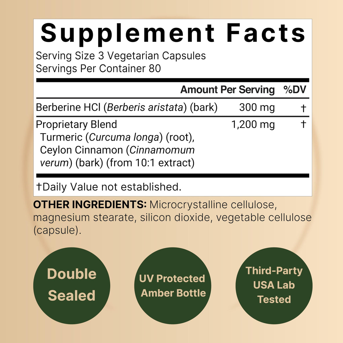 Emballage de NatureBell Berbérine 1 500 mg avec capsules végétales