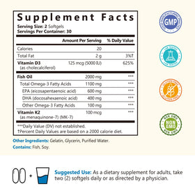 Emballage de NatureMyst Huile de Poisson Omega-3 2000 mg