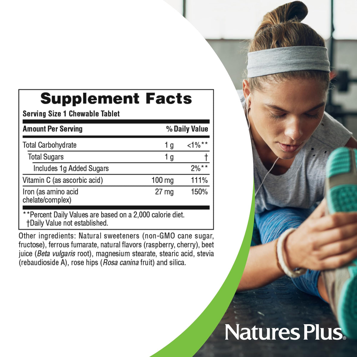 Emballage de NaturesPlus Fer Mâchable Cerise
