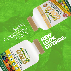 Emballage de NaturesPlus Source of Life GOLD avec informations nutritionnelles