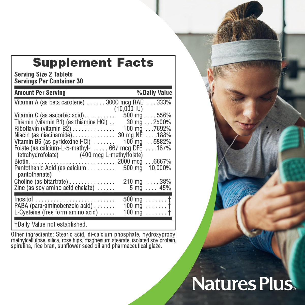Emballage de NaturesPlus Ultra Hair 60 comprimés