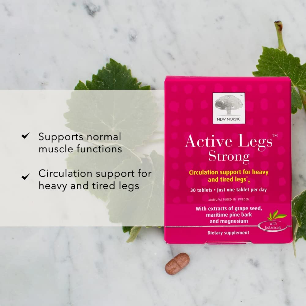 Emballage de NEW NORDIC Active Legs avec étiquettes claires