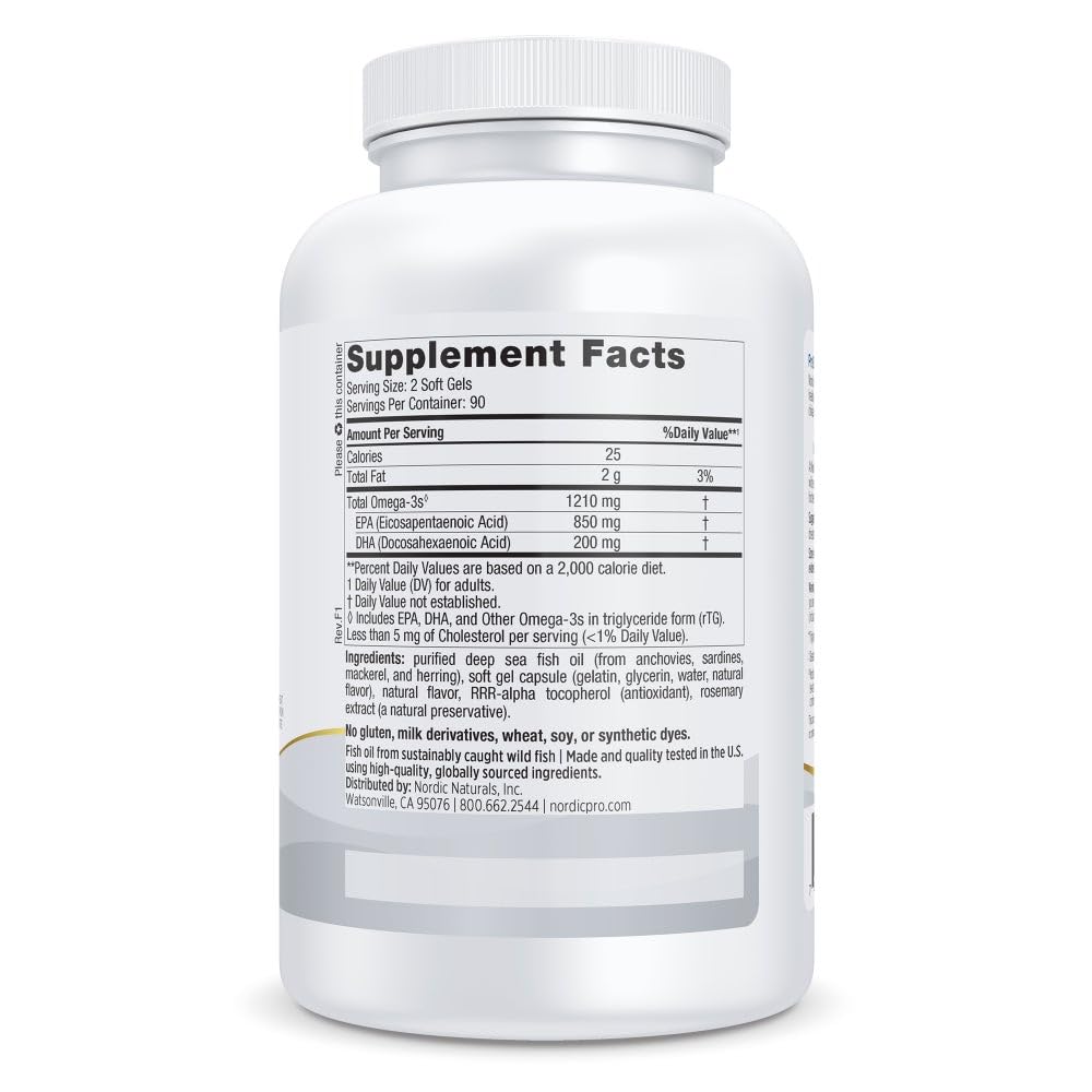 Emballage de Nordic Naturals EPA Omega-3 1210 mg Citron