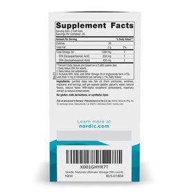 Emballage de Nordic Naturals Omega-3 Ultime 1280 mg gélules souples