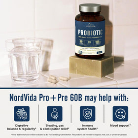Emballage de Nordvida Probiotique 60 Milliards 19 Souches