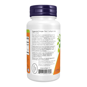 Emballage de NOW Foods Extrait de Saw Palmetto 320 mg