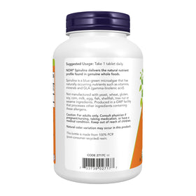 Emballage de NOW Foods Spiruline Double Force 1000 mg