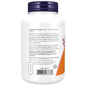 Emballage de NOW Foods Vinaigre de Cidre de Pomme 750 mg