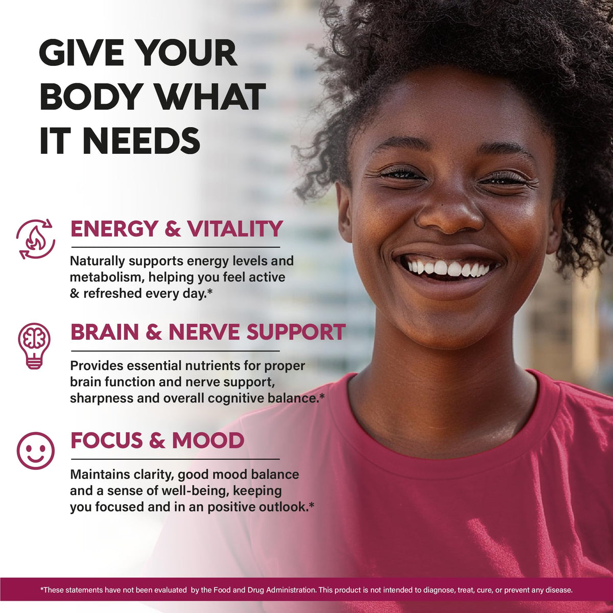 Emballage de NUTRAHARMONY Complexe de Vitamines B avec informations nutritionnelles
