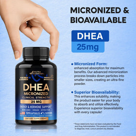 Emballage de NUTRAHARMONY DHEA 25mg 120 capsules
