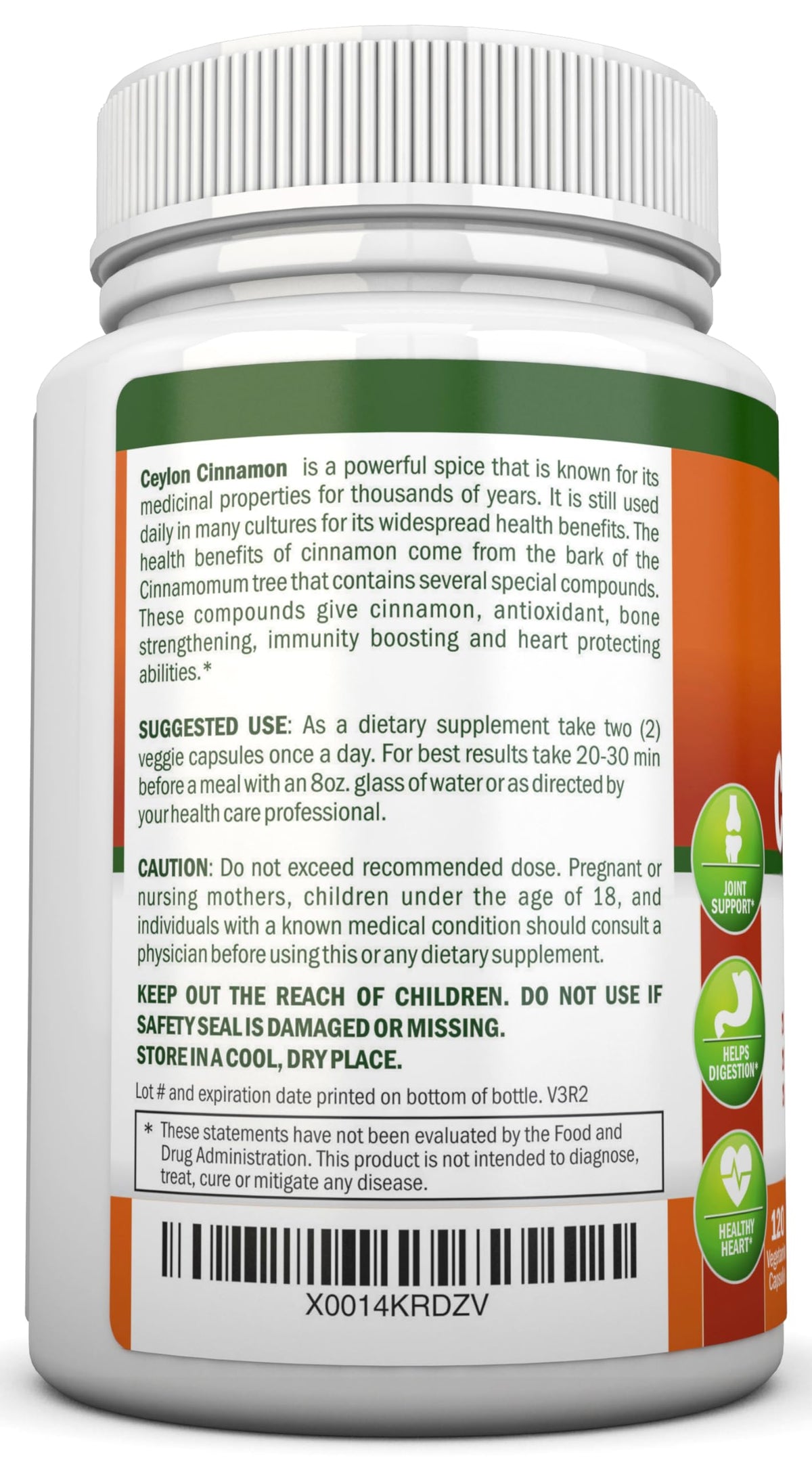 Emballage de NutriONN Cannelle de Ceylan Bio