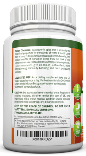 Emballage de NutriONN Cannelle de Ceylan Bio