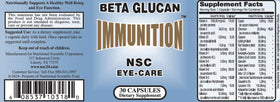 Emballage de Nutritional Scientific Formule Beta Glucan 30 Capsules