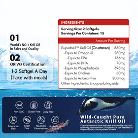 Emballage de NYO3 Huile de Krill 850mg Omega 3