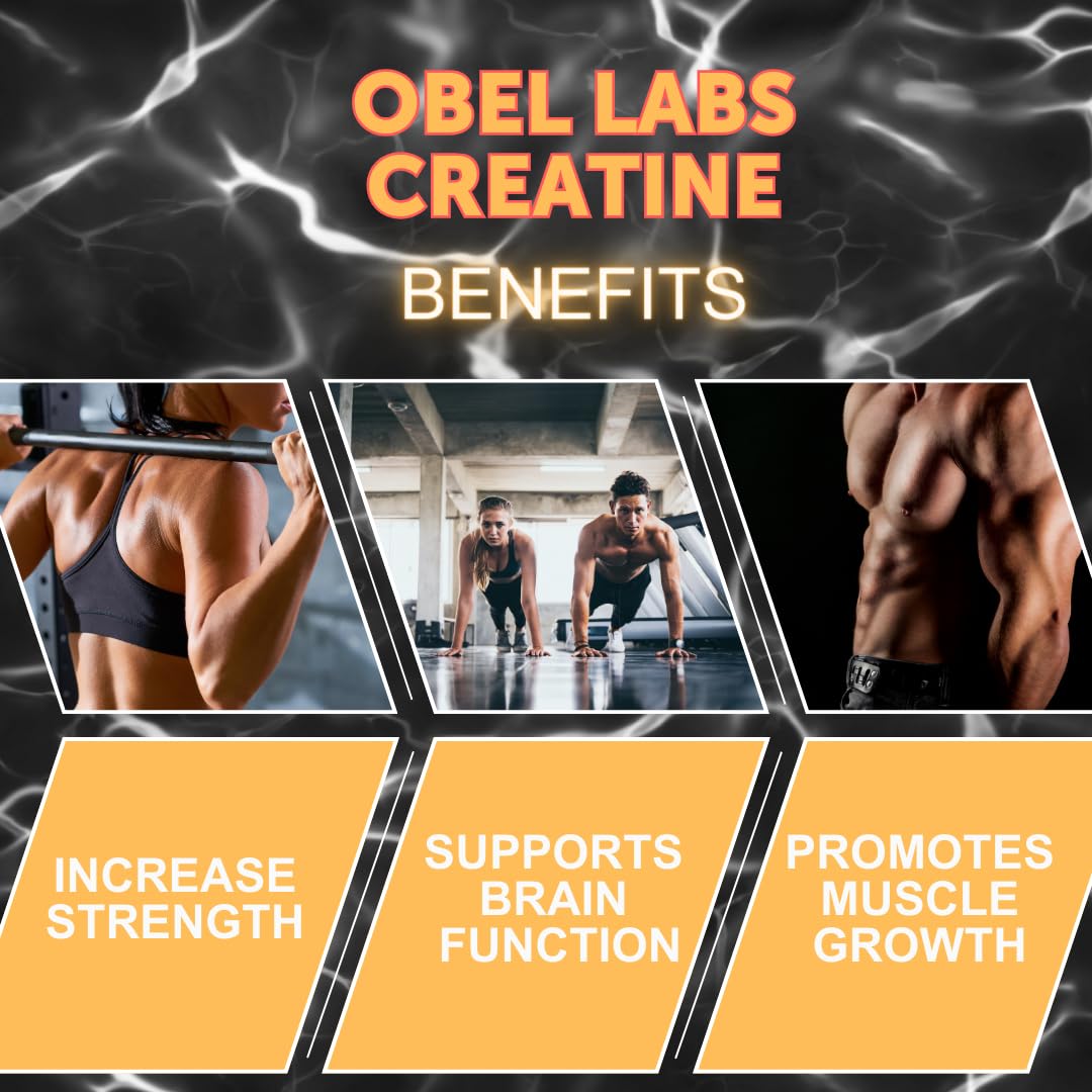 Emballage de Obel Créatine Monohydrate 500g sur fond blanc