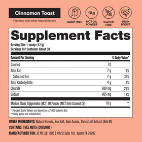 Emballage de Perfect Keto Poudre d'Huile MCT 7g
